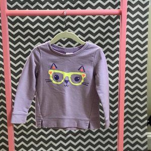 ✨Host Pick✨Circo Girls 4T Purple Kitty Cat Sweatshirt